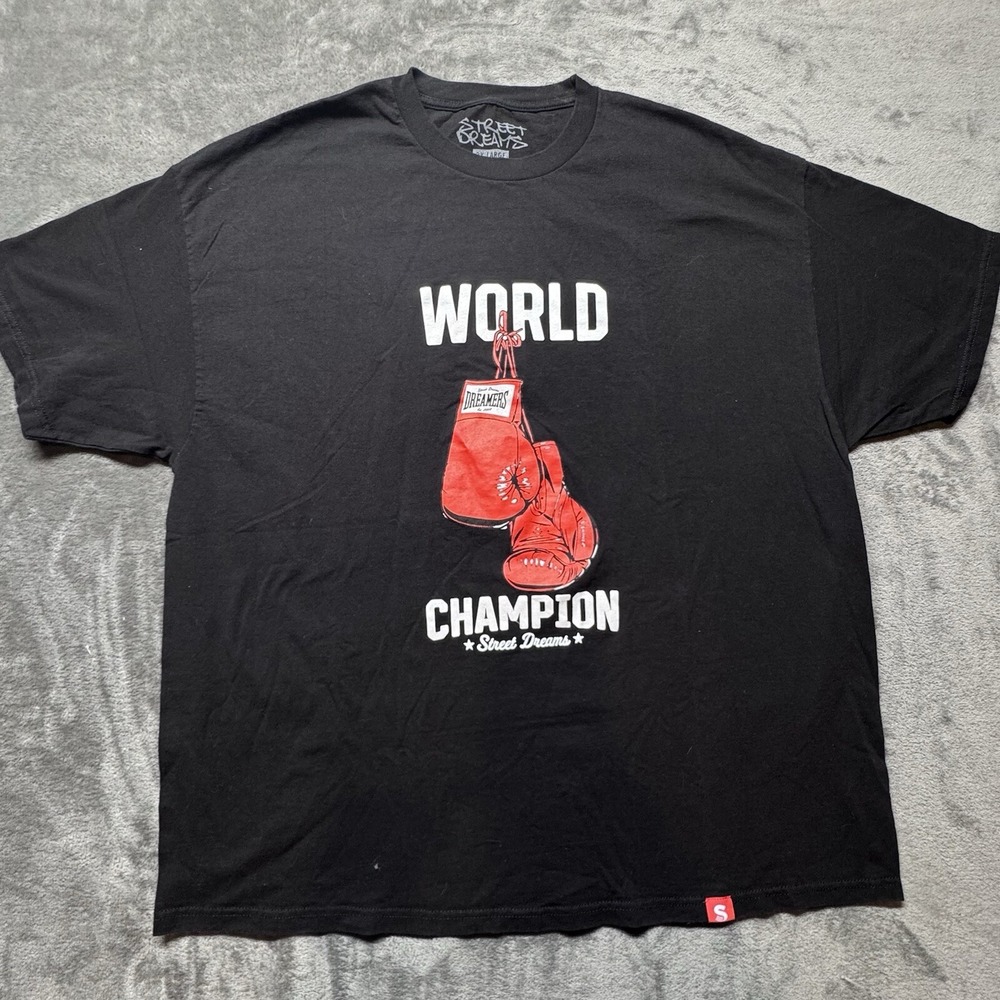 Street Dreams T Shirt 3XL Men's World‎ Champion Double Sided Graphics Black